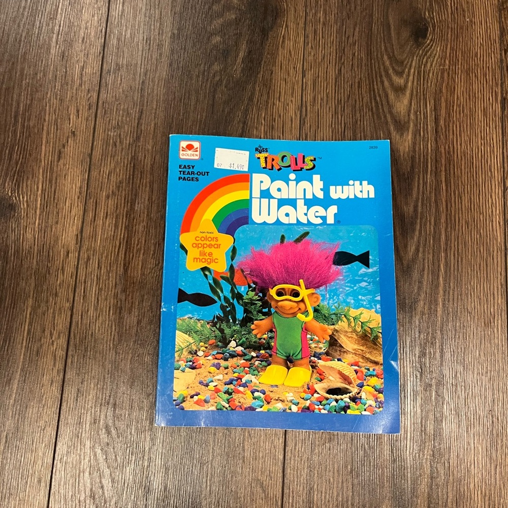 Vintage Trolls Paint with Water Book
